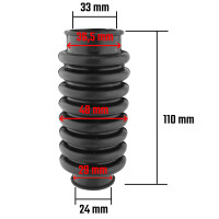 Faltenbalg für Telegabel vorne ČZ 150