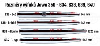 Jawa 350 Auspuffanlagen Typ 639, 640 (Satz) - Import