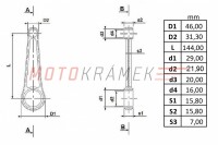 Pleuelsatz Jawa 350 Kyvacka mit Nadellager D16 - CKR