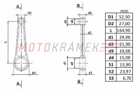 Pleuelsatz Jawa 250 Perak, Kyvacka mit Nadellager