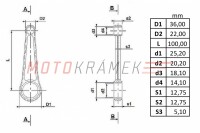 Pleuelsatz Pionier 20, 21, 23 mit Nadellager - CKR