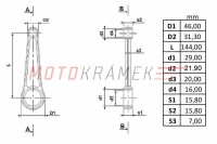 Pleuelsatz ČZ 175, 250 Kyvacka CKR für Kolbenbolzen D16