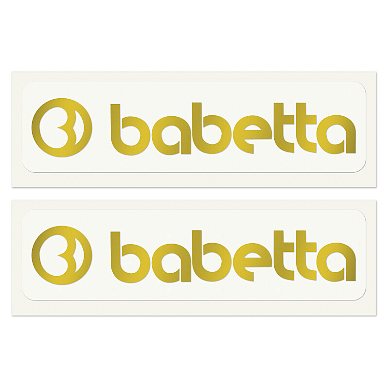 Aufkleber Babetta golden 13,5 x 2,5 - 2St.