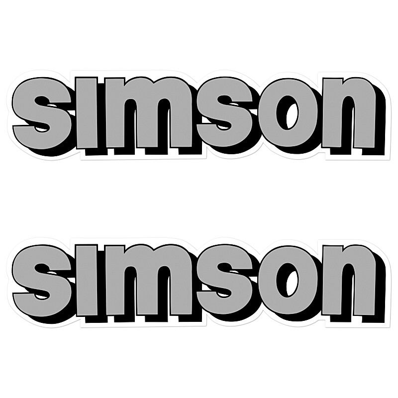 Aufkleber  Simson grau - 2St.