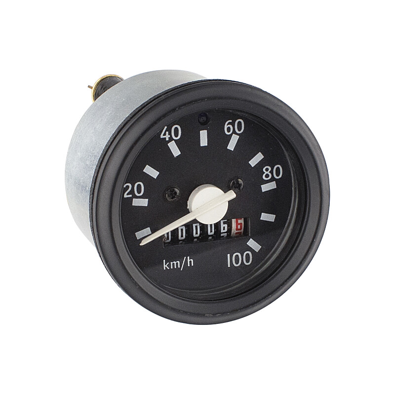 Tachometer Simson S51 - schwarzer Tachoring (+ Kontrollleuchte) - Import