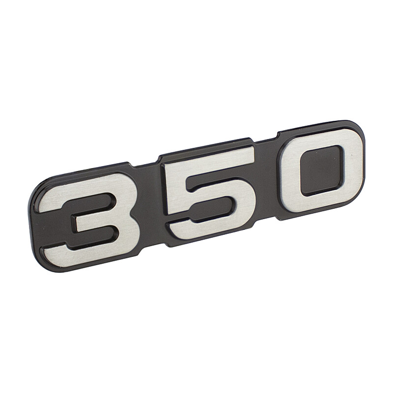 Aufschrift Kasten, Logo - 350 (metall)