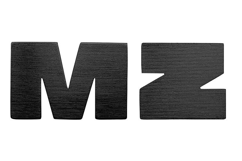 Logo MZ - Buchstaben auf den Tank - schwarz