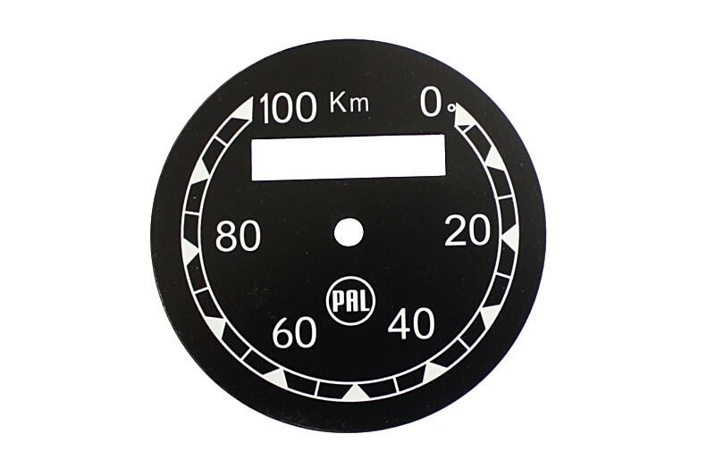 Zifferblatt für Tachometer PAL - schwarz