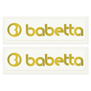 Aufkleber Babetta golden 13,5 x 2,5 - 2St.