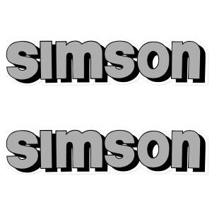 Aufkleber  Simson grau - 2St.