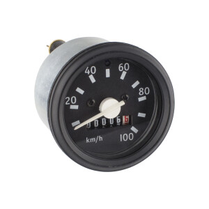 Tachometer Simson S51 - schwarzer Tachoring (+ Kontrollleuchte) - Import