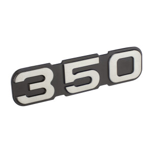 Aufschrift Kasten, Logo - 350 (metall)